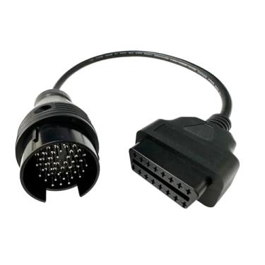 Imagem de Cabo adaptador de conector de diagnóstico compatível com MB 38 pinos macho para fêmea OBD II OBD2 de 16 pinos, linha de transferência de carro