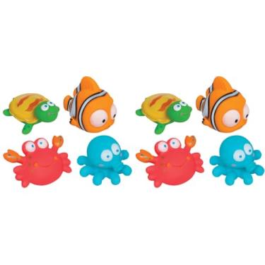 Imagem de Kit 2 Brinquedos de Banho Oceano – Bichinhos Divertidos para Bebê em Vinil Atóxico