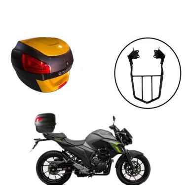 Imagem de Baú Bauleto 29 Litros Awa Pross + Bagageiro Fz25 18 - 23, Dourado