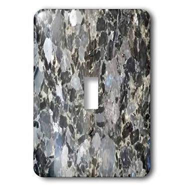 Imagem de 3dRose LSP_252652_1 Imagem de interruptor único granito cinza e marrom, cinza