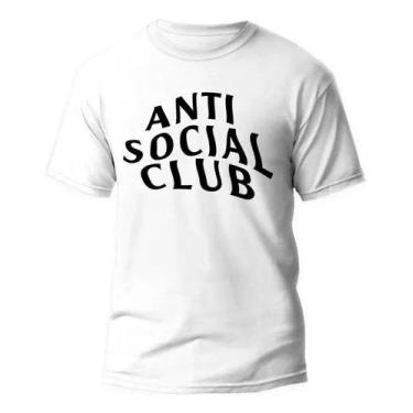 Imagem de Camiseta Oversized 100% Algodão Anti Social Club com Estampa DTF      