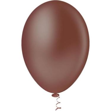 Imagem de Balão PIC PIC N070 Marrom Pacote com 50 Unidades - Riberball