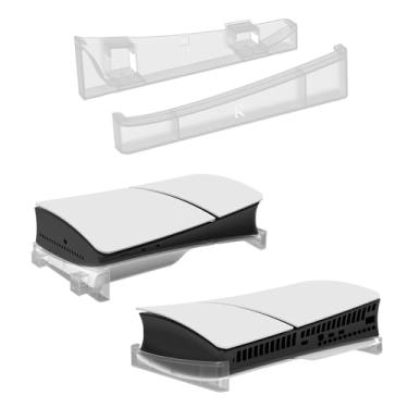 Imagem de Suporte horizontal para console suporte para PS5 base para PS5 Slim Disc e acessórios de edições digitais (transparente)