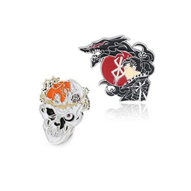 Imagem de Anime Guts Broche Esmaltado Marca de Sacrifício Pins The Skull Knight Behelit Guts Berserker Armor Cosplay Pin Joias Presente para Adolescentes Mulheres Homens e Fãs, Liga metálica, Sem Pedra Preciosa