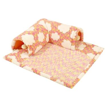 Imagem de ＡＷＨＡＯ Gato túnel e cama brinquedo interativo com jogando bola brinquedo destacável confortável Play Center for Small Animal Indoor, Tamanho Xl Rosa