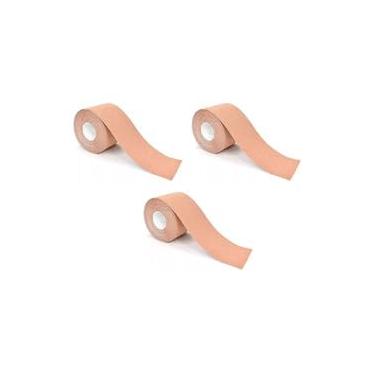 Imagem de Kit 3 Fitas Bandagem Elástica Adesiva para Fisioterapia Lesão Muscular Rolo 5cm x 5m Funcional Treino Recuperação Muscular, Evita Lesões - Cores Sortidas