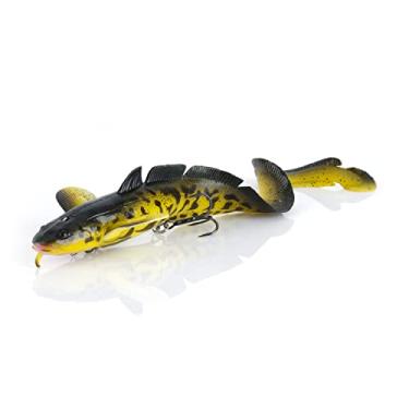 Imagem de Savage Gear Isca de pesca 3D Burbot Ribbontail, 227 g, Walleye, contornos e movimento realistas, construção durável, design de linha híbrida, chocalho de vidro embutido, disponível em 3 tamanhos
