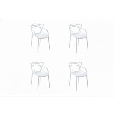 Imagem de Conjunto 4 Cadeiras Allegra Rivatti Branco