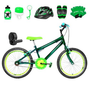 Imagem de Bicicleta Infantil Aro 20 Aero + Kit Premium Verde Escuro