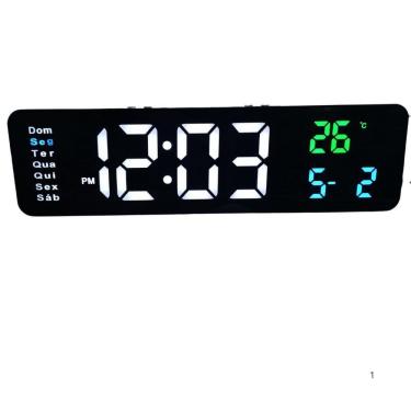 Imagem de Relógio De Parede Led Digital Termômetro Recepção