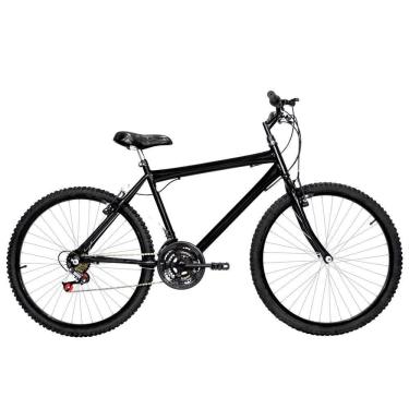 Imagem de Bicicleta Masculina Aro 26 Mtb Alumínio Colorido 18 Marchas Cor Preta