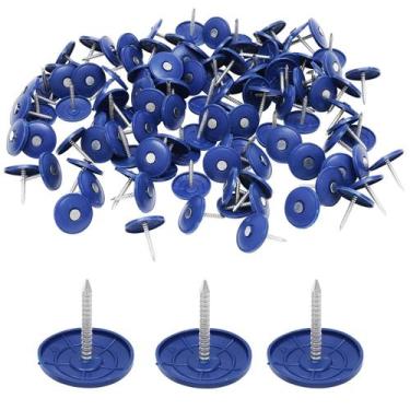 Imagem de Cap Nails BHTOP Plastic, papel de alcatrão galvanizado de 1 polegada, 