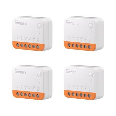 Imagem de SONOFF Interruptor inteligente, interruptor inteligente Wi-Fi MINIR4, 10A 2400W, Zero e Fios, funciona com Amazon Alexa e Google Home Assistant (4 peças)
