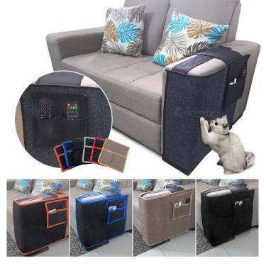 Imagem de Arranhador de Gato Protetor para Sofá com Suporte Porta Controle Remot