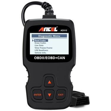 Imagem de Scanner Automotivo Profissional com Diagnóstico OBD II, 12V, ANCEL AD310, Preto