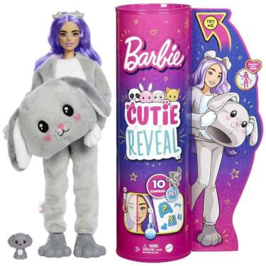 Imagem de Cutie Revelação com Fantasia de Cachorrinho e 10 Surpresas Incluindo 1 Mini Pet com Mudança de Cor, BARBIE HHG21, Cinza