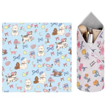 Imagem de GianiaChi Pano mágico autoadesivo | Protetor de lente de câmera + bolsa de armazenamento de cosméticos | Reutilizável, lavável, organizador dobrável | Estojo de viagem portátil para lentes, pincéis e