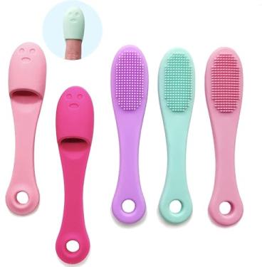 Imagem de 1 escova de limpeza manual de silicone macio, escova de limpeza facial para limpeza suave e eficaz, remoção de cravos e massagem - rosa