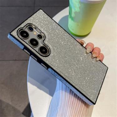 Imagem de MVVKKY Capa de celular magnética com carregamento sem fio e glitter luxuosa para Samsung S24Ultra, à prova de choque (para Samsung S24Ultra/prata)