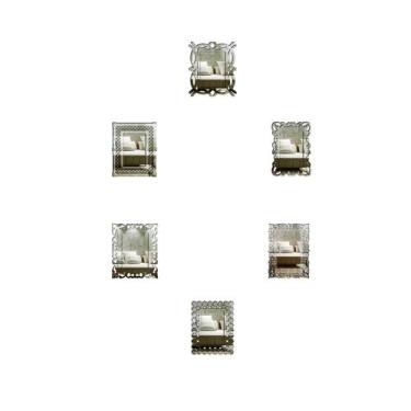 Imagem de Kit Espelhos Decorativos Venezianos Pegui Aquila 6 Peças - Creatus, Vi