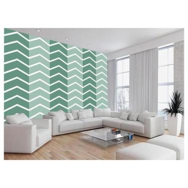 Imagem de Papel De Parede 3D Sala Chevron Zig Zag Listras 3,5M Zig54 - Você Deco