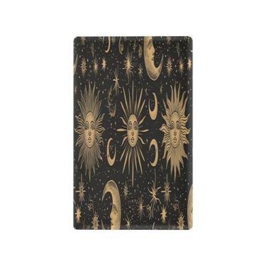 Imagem de Blueangle Placa de parede decoradora de capa em branco, tamanho padrão 1 gangue arte lua interruptor solar capa para quarto de escritório em casa 4,53 x 2,76 polegadas (334)