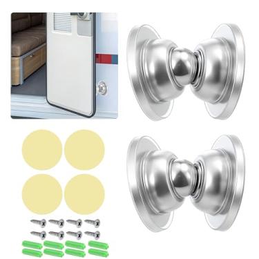 Imagem de Suporte magnético forte para porta RV, pacote com 2 travas magnéticas resistentes para trailers, trailers, motorhome - fácil instalação com adesivo e parafusos, trava de vento confiável para manter as