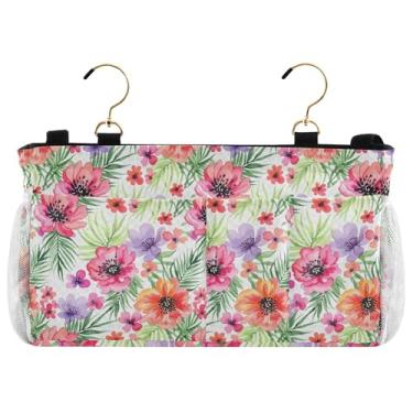 Imagem de Burbuja Organizador de armazenamento suspenso com 2 alças e ganchos para casa, faculdade, dormitório, beliche, cama de hospital