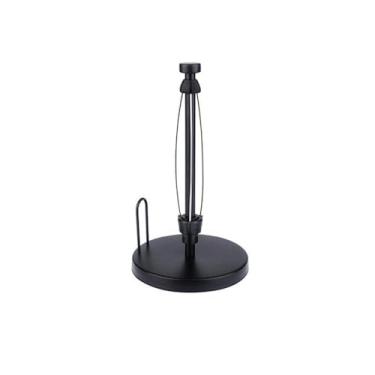 Imagem de Suporte de rolo de papel de cozinha, suporte de rolo de cozinha, suporte de toalha de papel de aço inoxidável para bancada de cozinha e mesa de jantar, suporte de rolo de cozinha (preto)