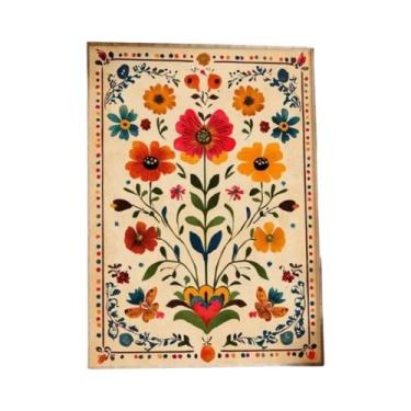 Imagem de Arte De Parede Vintage Floral Botânica Tropical Mexicana Com Estampa L
