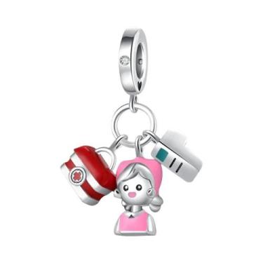 Imagem de Pingente De Estetoscópio Em Prata Esterlina 925 Para Pulseira, Joias P