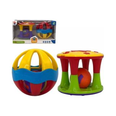 Imagem de Brinquedo Sensorial Interativo Conjunto Torre e Bola Chocalho Bebe Inf