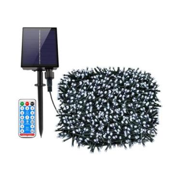 Imagem de Luzes De Cordão LED Solares Para Jardim Externo 100M 8 Modos Para Deco