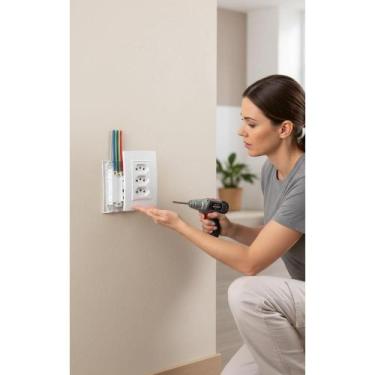 Imagem de Tomada Tripla 20A 250V Fácil Instalação Monobloco Branco - Congratulat