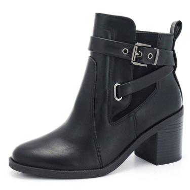 Imagem de Bota Feminina Cano Baixo Salto Bloco Confortável Comfortflex