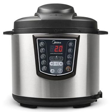 Imagem de Panela de Pressão Elétrica Digital Midea Inox 6L 1000W com Timer e Desligamento Automát...
