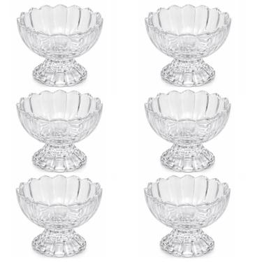 Imagem de Conjunto de Taças para Sobremesa Geneva 6 Peças 125ml em Vidro Transparente para Doces e Mousses Wolff