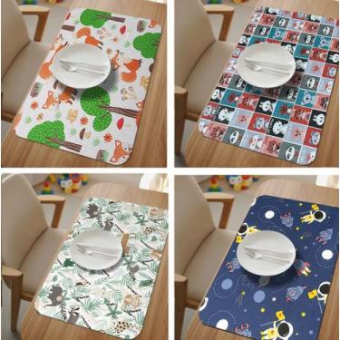 Imagem de Jogo Americano Infantil Kit 4 Lugares Impermeável 43x64 K06 - IDEALIZA