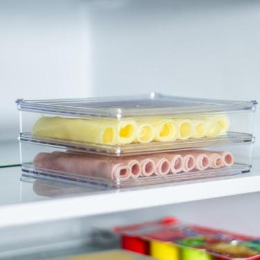 Imagem de Kit Porta Frios Presunto Queijo Kit Acrílico Resistente Com Tampa Herm
