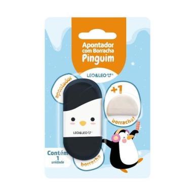 Imagem de Apontador Com Deposito E Borracha Pet Leo&Leo Pinguim 