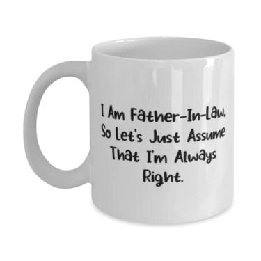 Imagem de Caneca I Am Father-In-Law, So Let's Just Assume That I'm Always Right. 325 g 443 ml, presente do pai do filho, copo divertido para pai