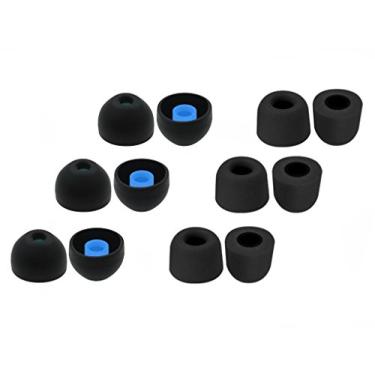Imagem de Conjunto de adaptadores de substituição de espuma híbrida e de memória para fones de ouvido com 12 peças de tamanho grande (L-BHB-BMF-sB) compatível com fones de ouvido Sony intra-auriculares
