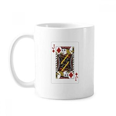Imagem de Diamond J Baralho de cartas padrão caneca cerâmica xícara de café porcelana louça