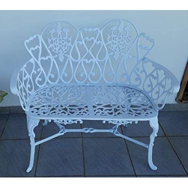 Imagem de Banco de Jardim Floral 2 Lugares em Alumínio Fundido Unifer Móveis