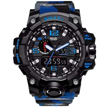 Imagem de Relógio Masculino G-Shock Smael 1545 Militar - Azul Camuflado