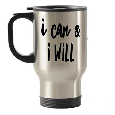Imagem de Caneca I Can And I Will Travel - Caneca I Can Do It - Caneca Yes I Can Travel Insulated Tumblers - I Believe Actually I Can - Chá chocolate quente vinho cacau - Presente motivacional inspirador