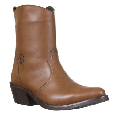 Imagem de Bota Texana Masculina Cano Curto Bico Fino Marrom Cow Way 36925