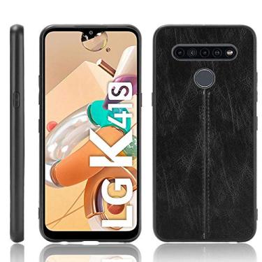 Imagem de Capa adequada para LG K41S, capa de celular estilo couro, proteção robusta 360° protege seu telefone capa de cor retrô para LG K41S