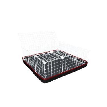 Imagem de Cercado Aramado Porquinho da Índia 90x90x30 Cm Branco com Teto e Bande