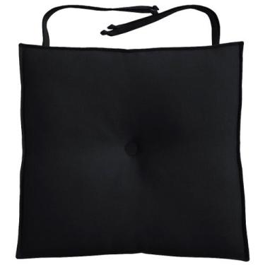 Imagem de Almofada Para Cadeira 40x40cm Moond - Preto - FASTLAR